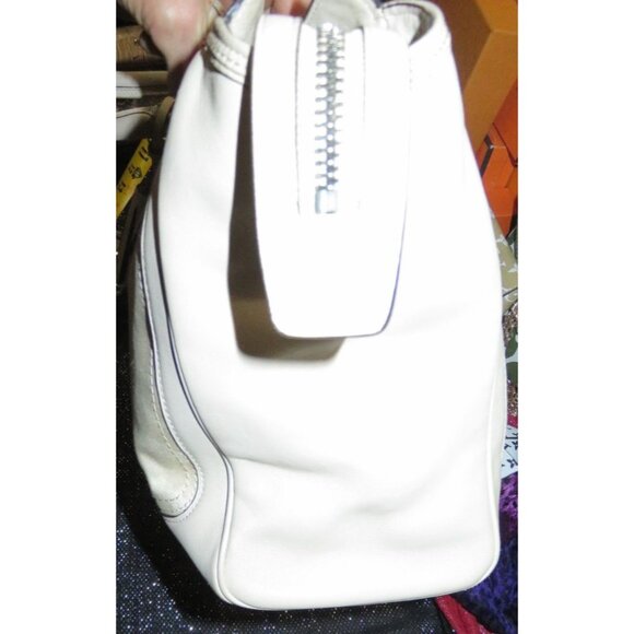 Coach Legacy Candace Leather Carryall Cream Zebra Print Satchel Handbag 23409 - Picture 3 of 16